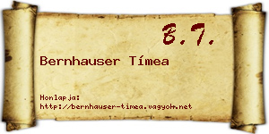Bernhauser Tímea névjegykártya