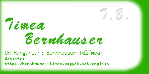 timea bernhauser business card